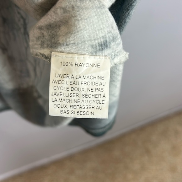 Parsley & Sage Green and White Tie-Dye Long Sleeve Tunic Top Size Large - Picture 7 of 9